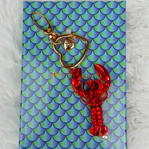 Betsey Johnson Red Lobster Keychain Purse Charm - Picture 2 of 4